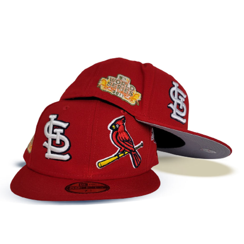 St. Louis Cardinals New Era Custom Red Pinwheel Side Patch 59FIFTY Fit