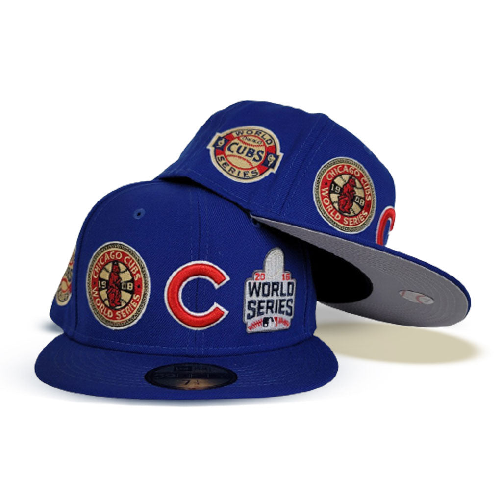 chicago cubs world series fitted hat