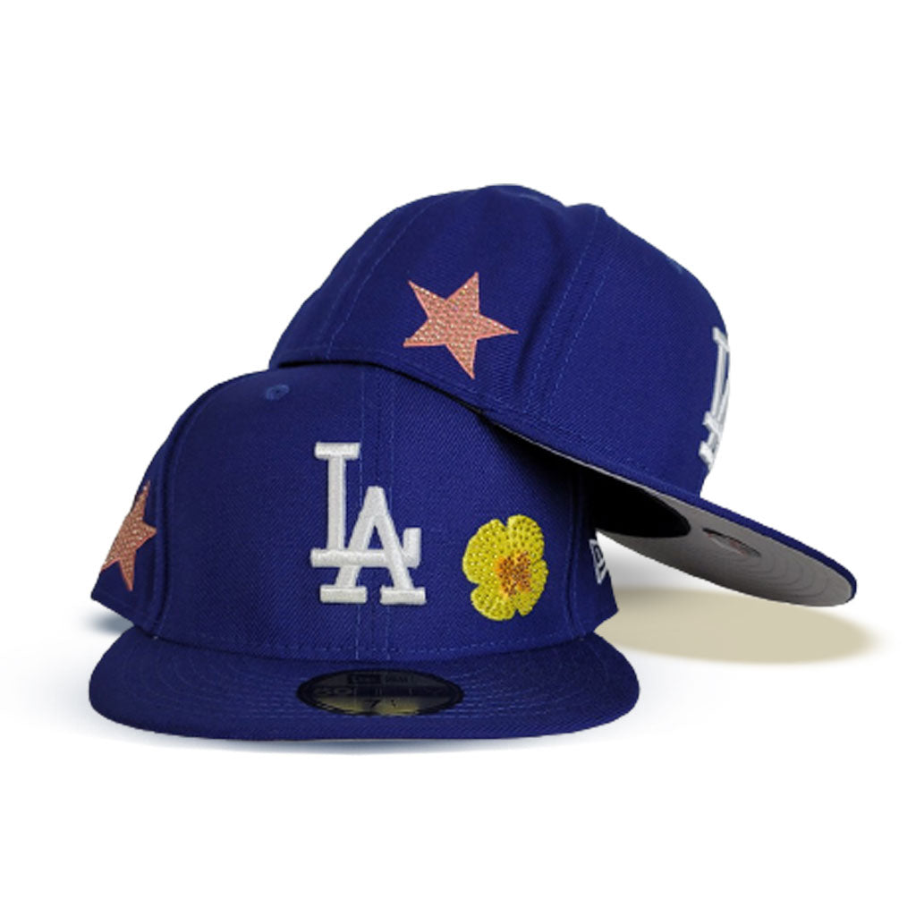 dodgers grey brim fitted