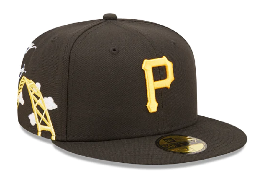 Pittsburgh Pirates New Era Gold 2023 City Connect 59FIFTY Fitted Hat, 7 3/4 / Black