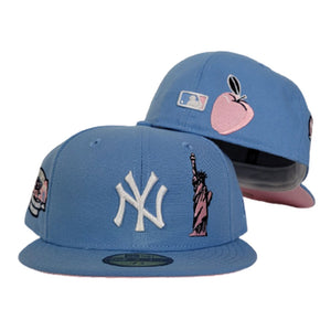 New York Yankees fitted hat pink UV Subway series - Depop