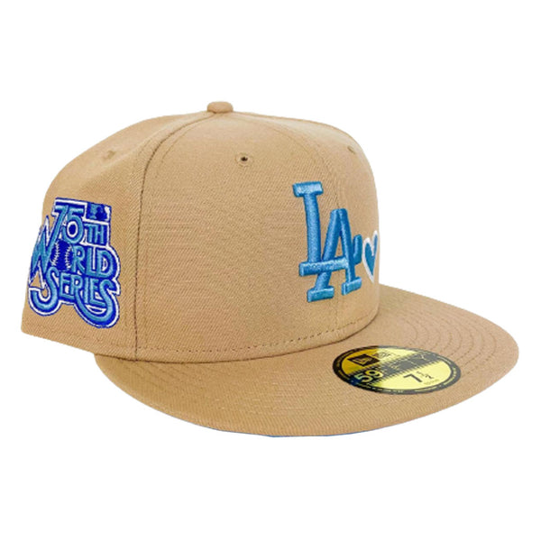 Tan Heart Los Angeles Dodgers Icy Blue Bottom 75th World Series Champi ...
