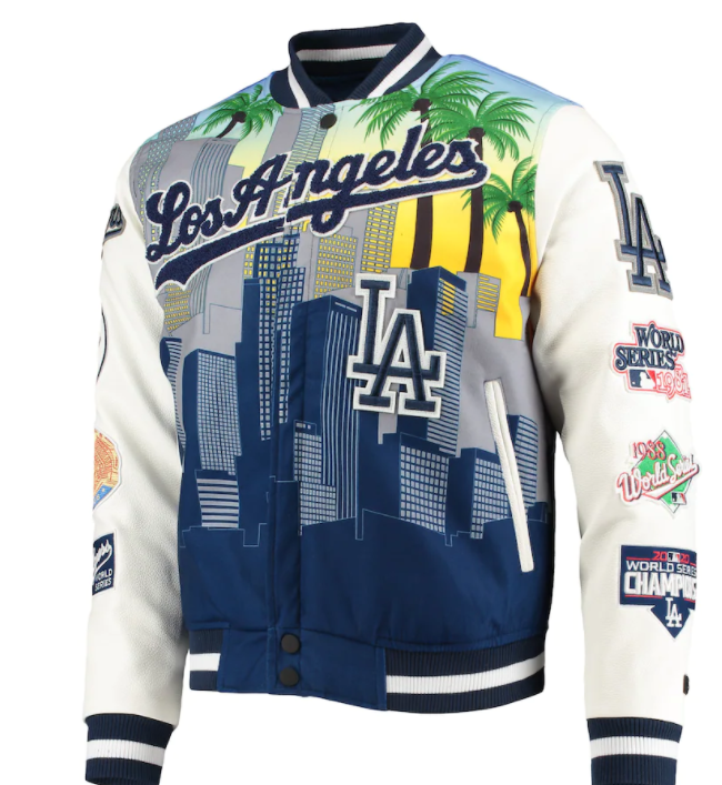 Pro Standard MLB Los Angeles Dodgers Mash Up Logo Varsity Men's Jacket