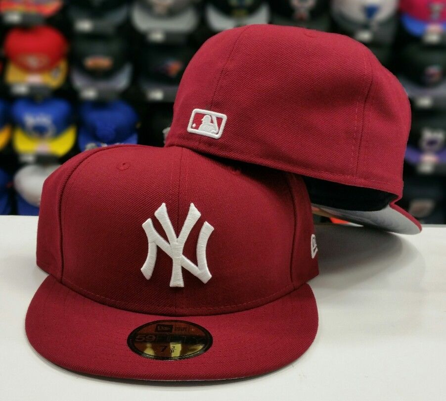 burgundy fitted hats