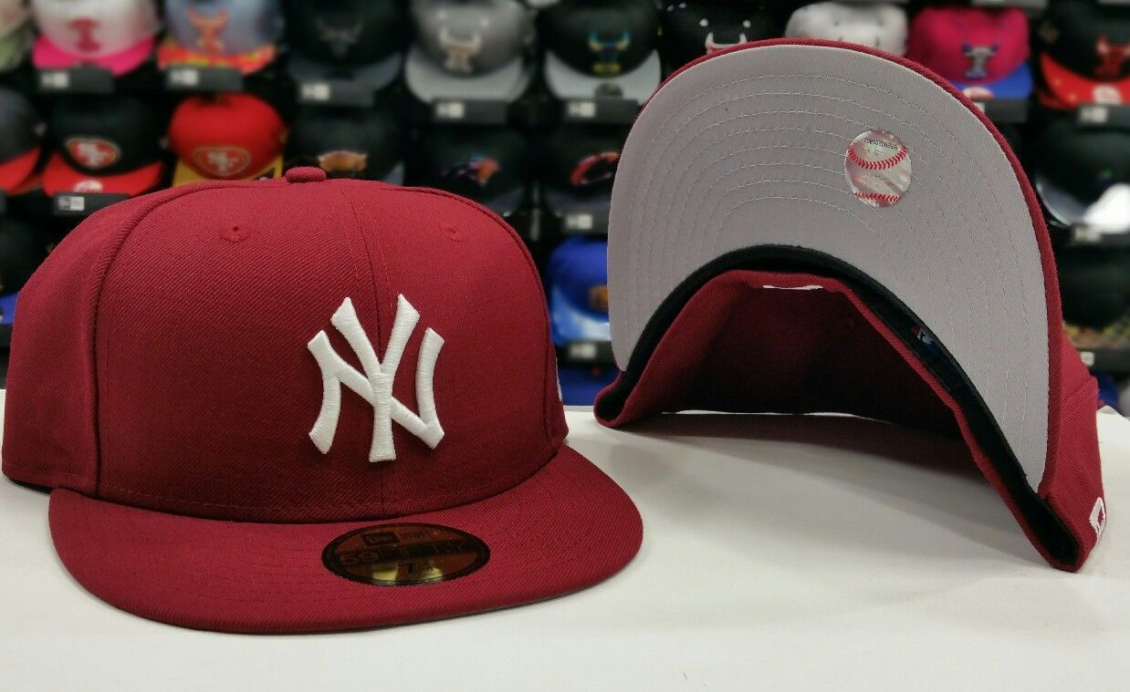 New Era New York Yankee 59fifty Burgundy Fitted Hat Exclusive Fitted Inc 6009