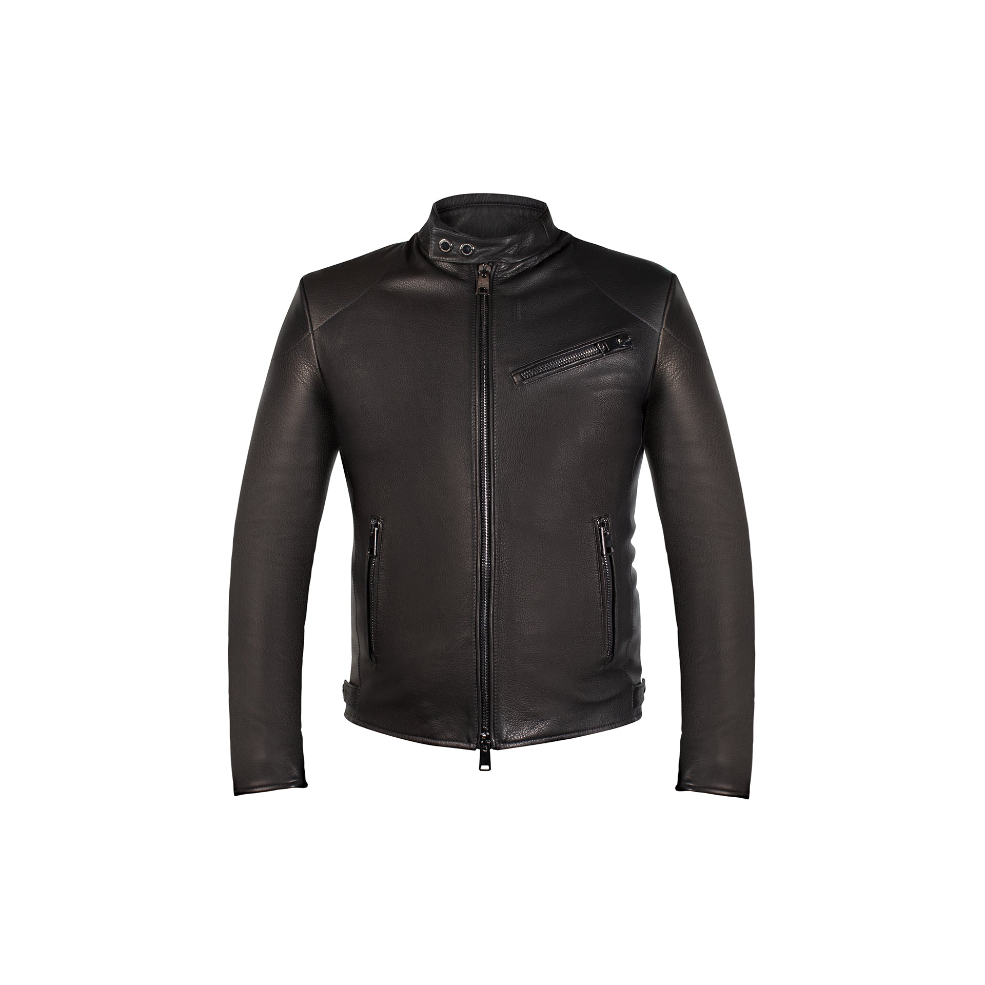 Black leather Motor Jacket – Moreschi