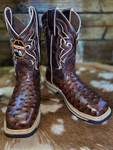 ostrich skin steel toe work boots