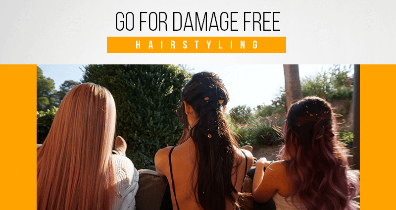 Two girls showcasing damage-free hair