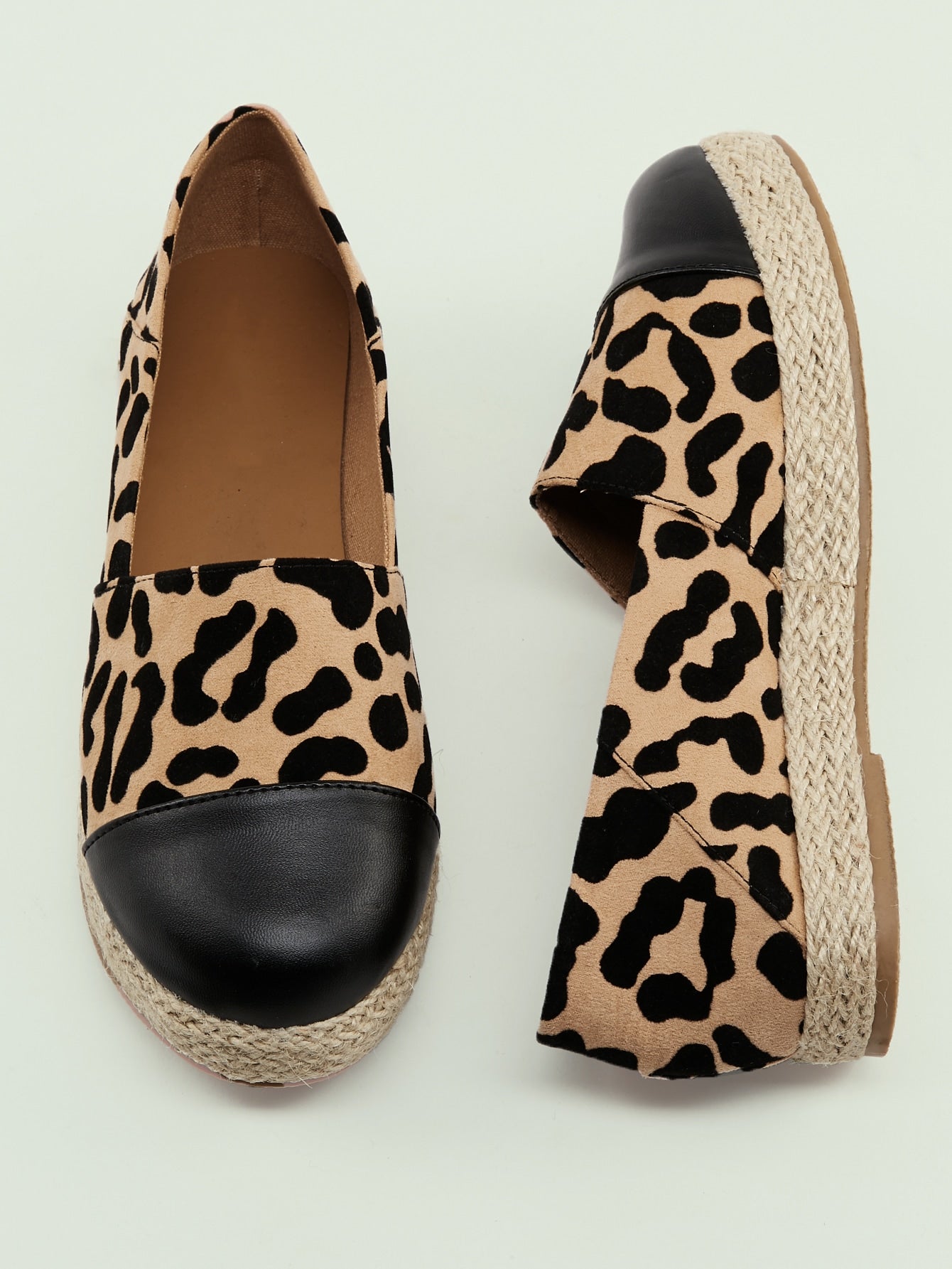 leopard print platform espadrilles