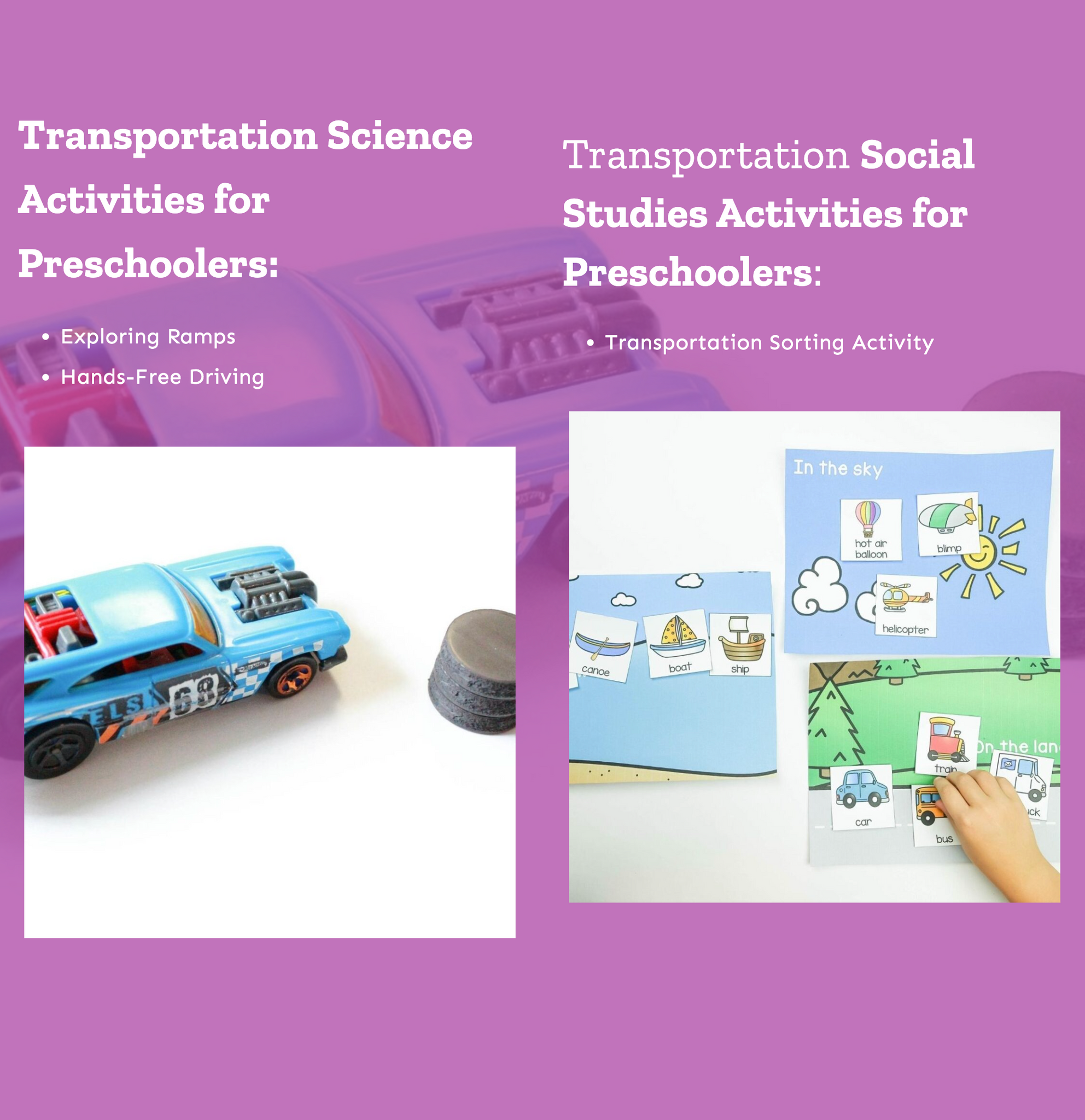 transportation science and social studies activities