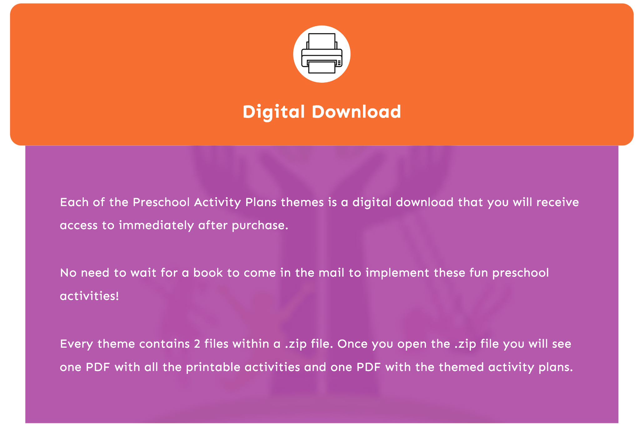 this is a digital download product. You will receive a zip file and will need to open the zip file before accessing the activity plans with a PDF reader