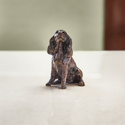 bronze spaniel sculpture