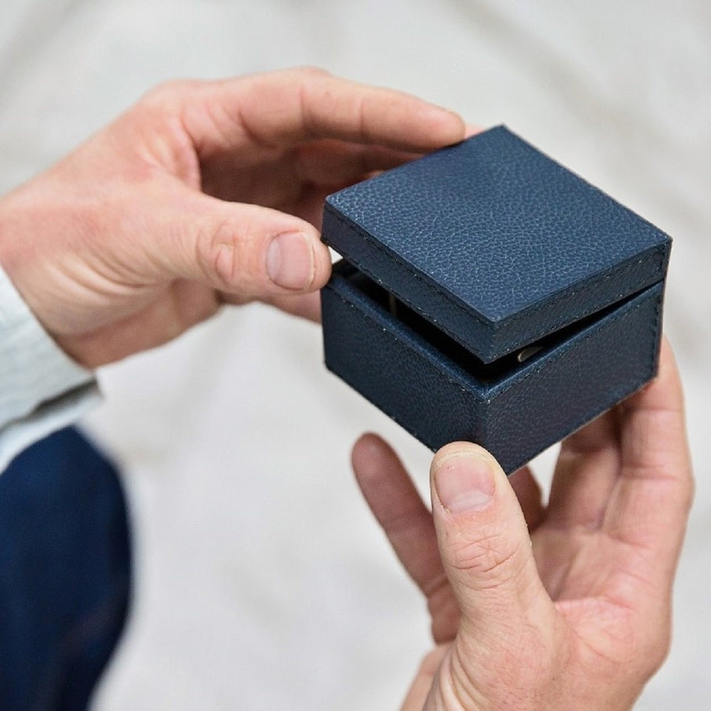 
                  
                    Leather Cufflink Box Square - Ink
                  
                