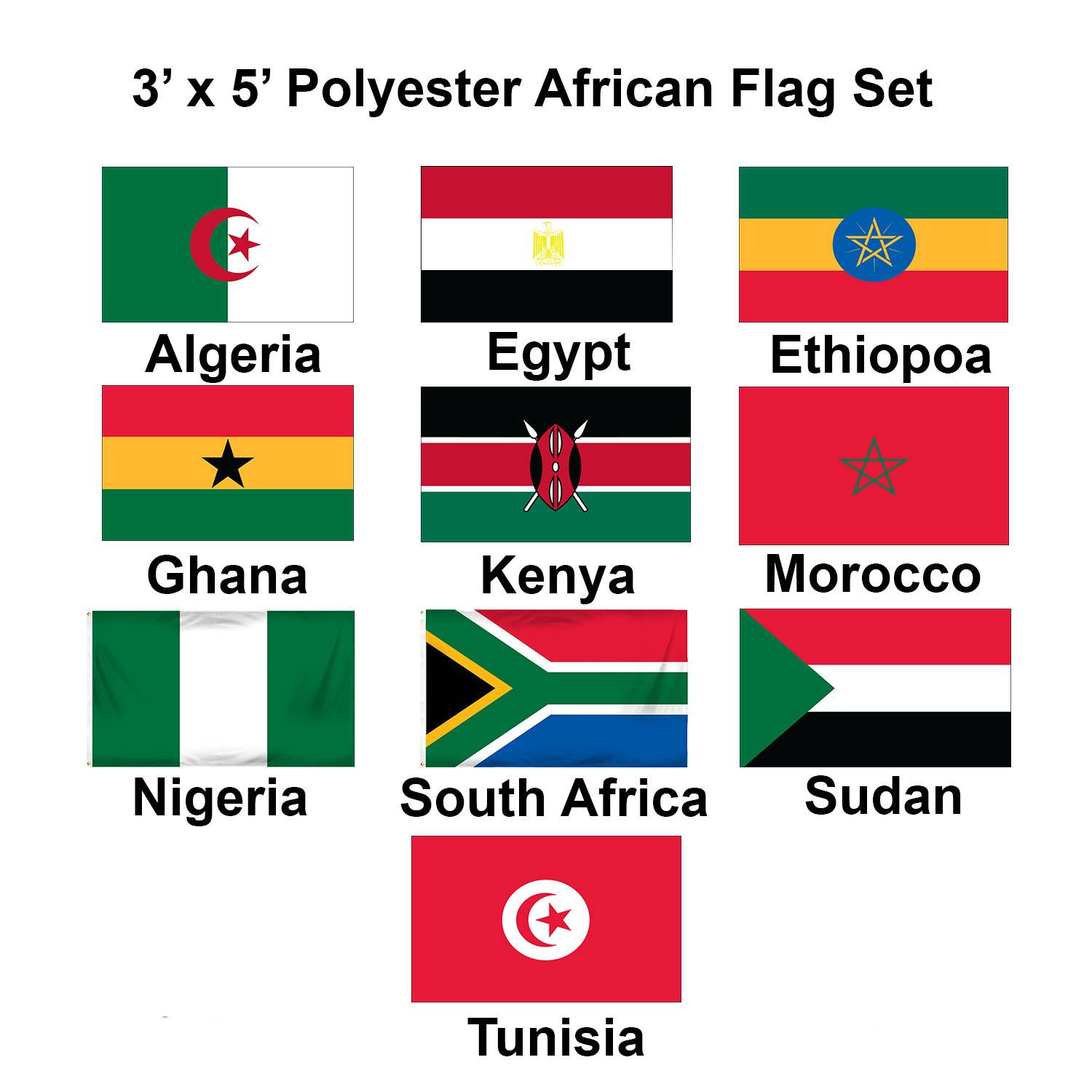 Countries Of Africa Flags 4526