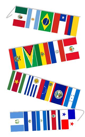 Latin Countries Flags 12 X 18 Set Of 10 Latin Flags Set 2 1 800 Flags