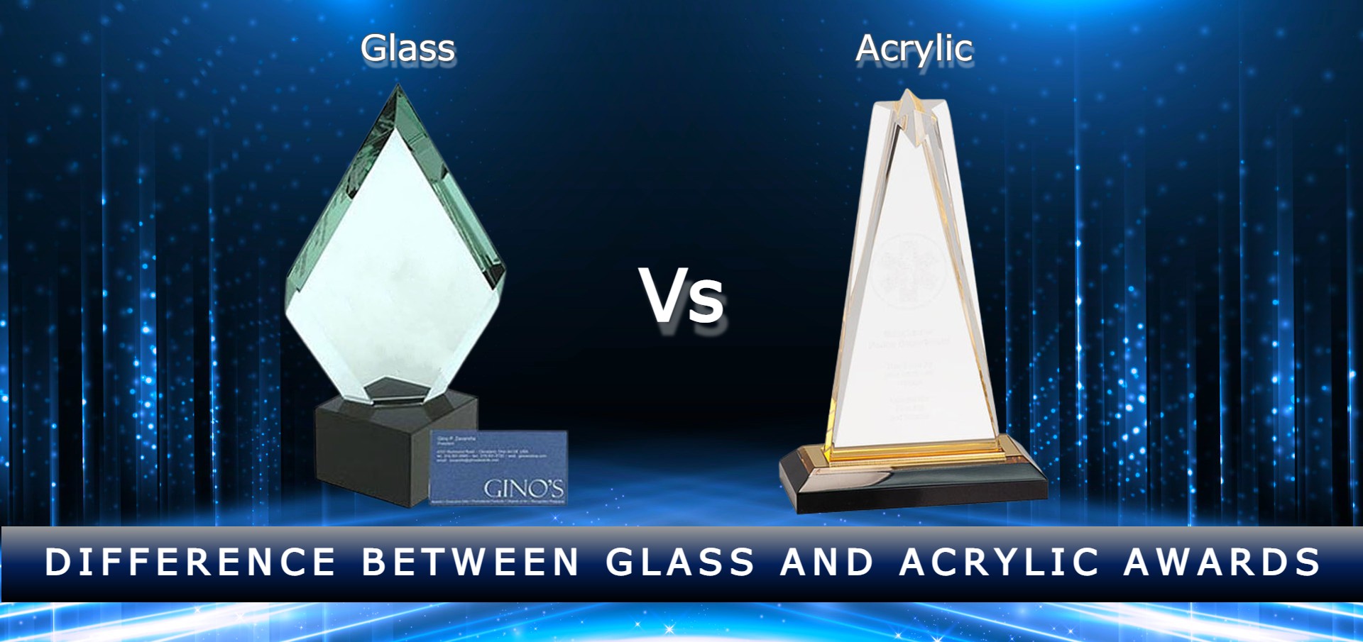 Difference between Glass and Acrylic Awards