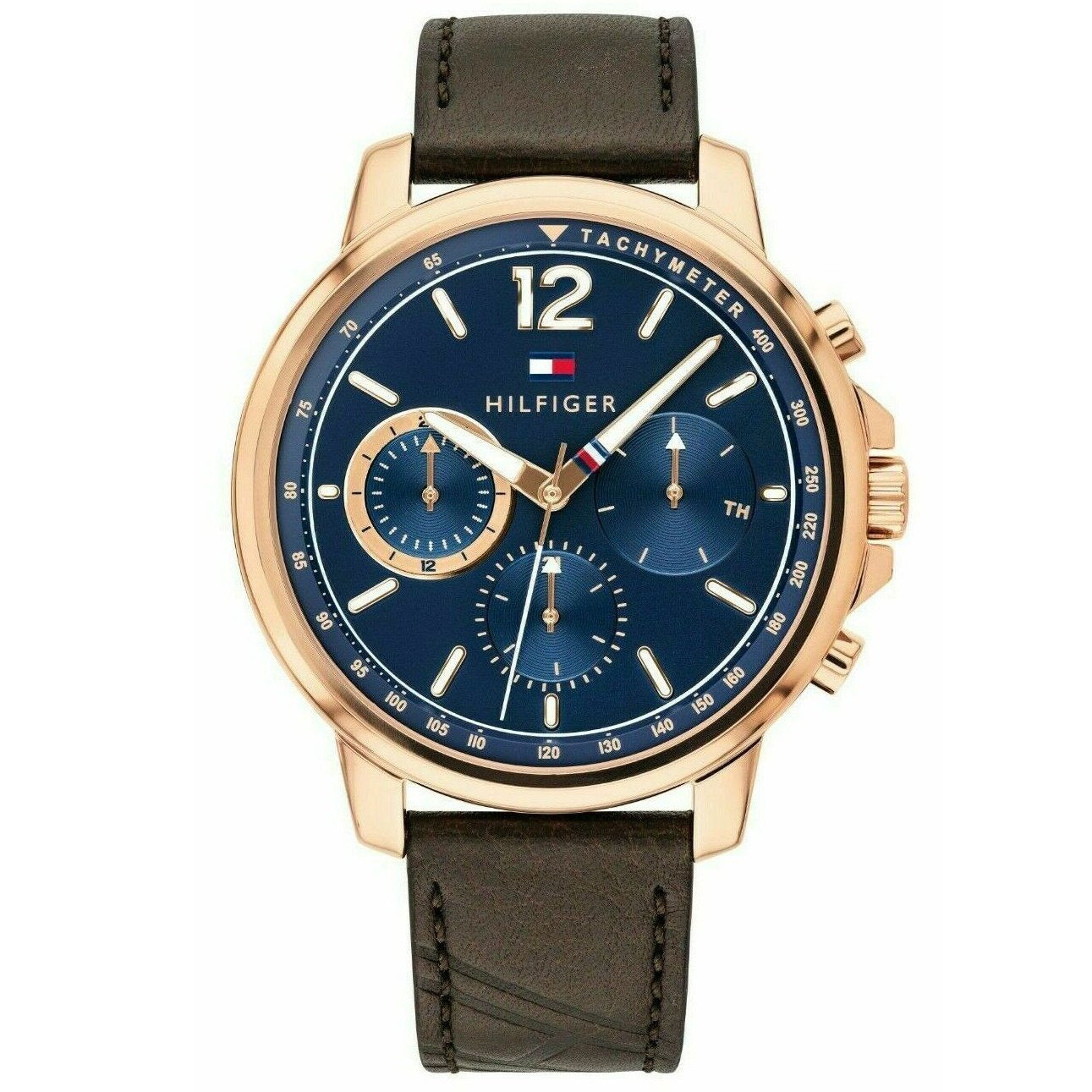 leather strap watch tommy hilfiger