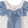 Girls Malibu Dotted Dress Frilled Shoulders Sleeves Bow At The Back