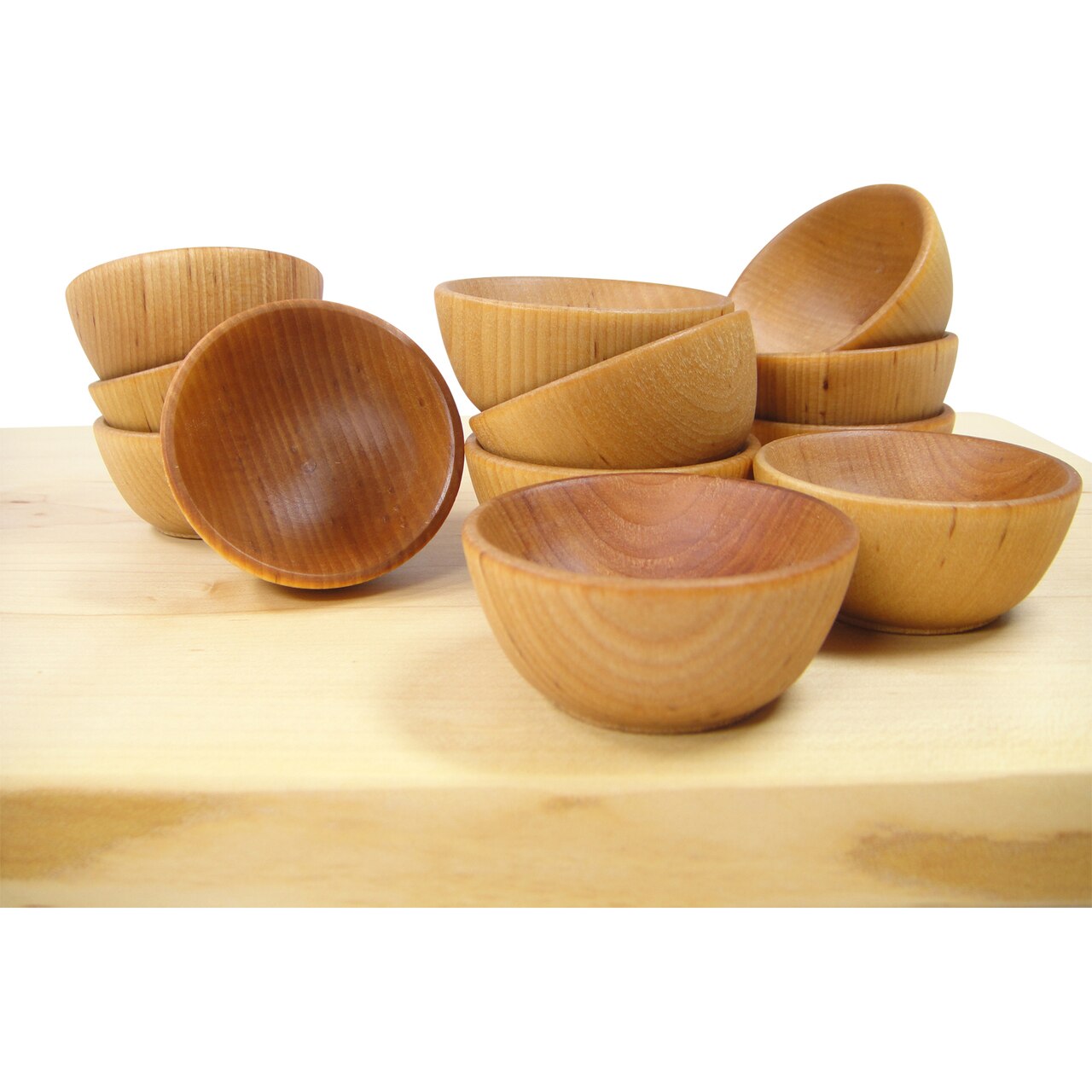 Wooden Salad Chopping Bowl & Chef's Mezzaluna, 15, #1 Quality