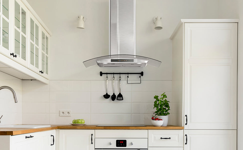 CIARRA 36 Inch Wall Mount Range Hood with 3-speed Extraction CAS90502-OW