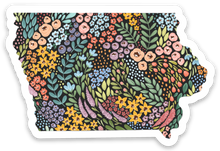 Load image into Gallery viewer, Iowa Floral State Sticker, 3x2 in.
