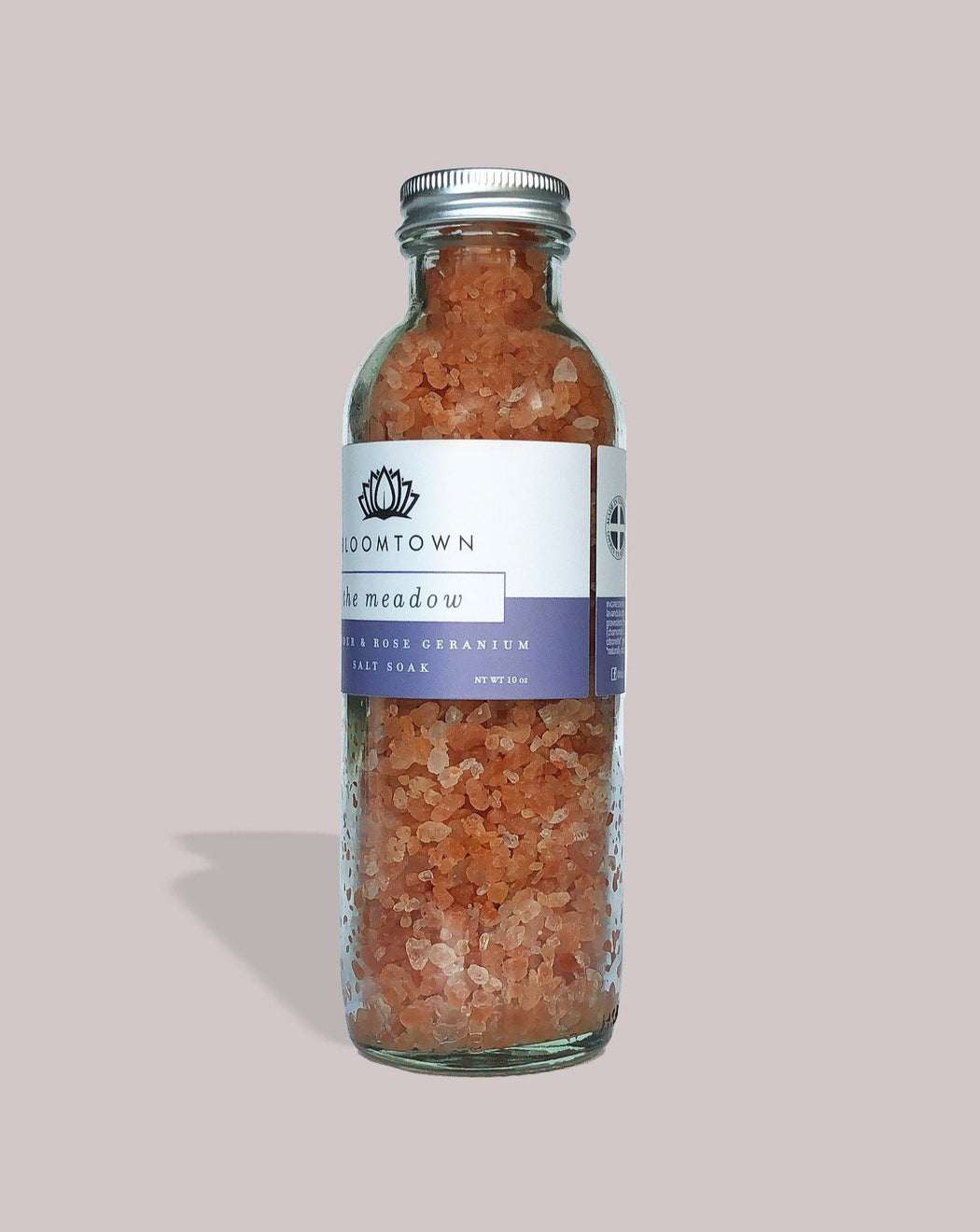 BLOOMTOWN PINK HIMALAYAN SALT SOAK Himalayan Salt Soak - The Meadow Himalayan Salt Soak |  Lavendar + Rose Geranium | 3133