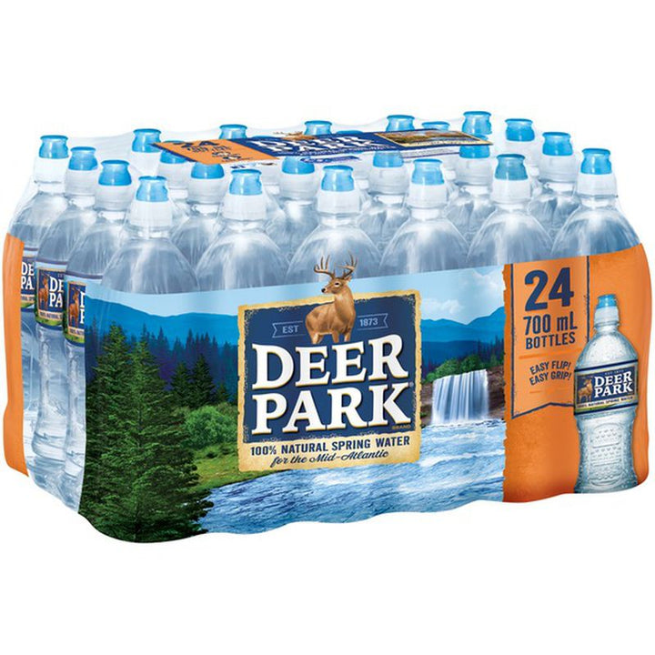 Deer Park Natural Spring Water, 8 oz Bottle, 48 Bottles-carton