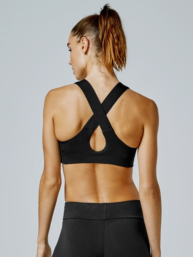 POWER L/L SPORTS BRA running bare black ladies supportive comfortable