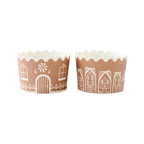 Pink Gingerbread House Paper Party Cups