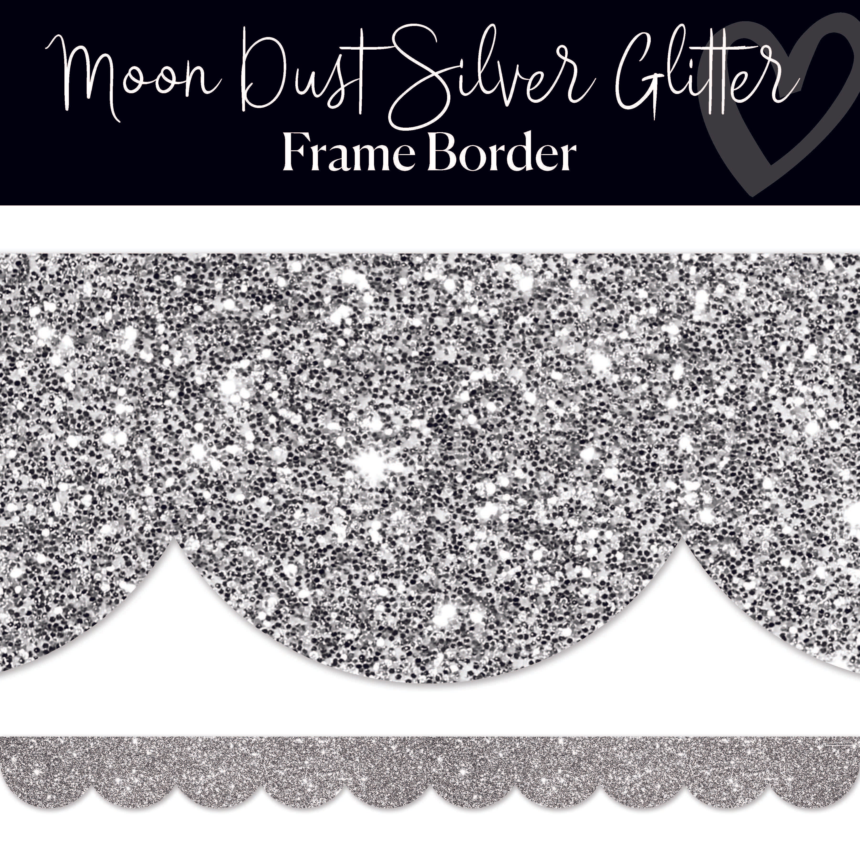 Moondust Silver Glitter | Bulletin Board Borders | Schoolgirl Style