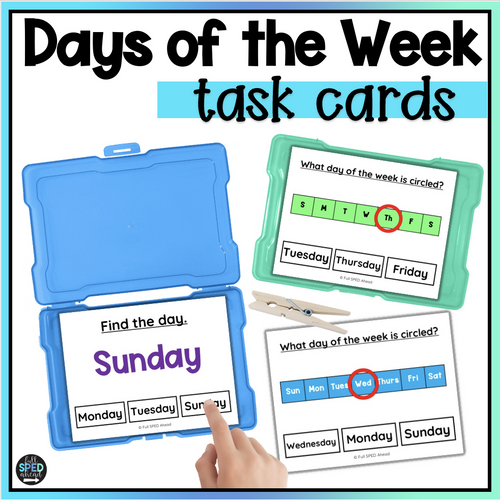 Community Signs Task Boxes - Word to Picture