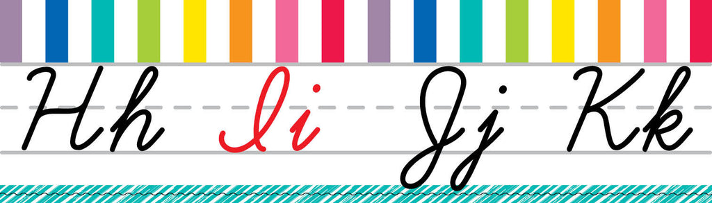 Color My Classroom - Cursive Alphabet Line | Schoolgirl Style