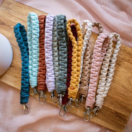 Macrame Pastel Knotted Keychain