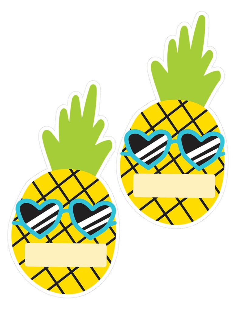 Neon Pop Pineapple Editable Name Cutouts Uprint Schoolgirl Style