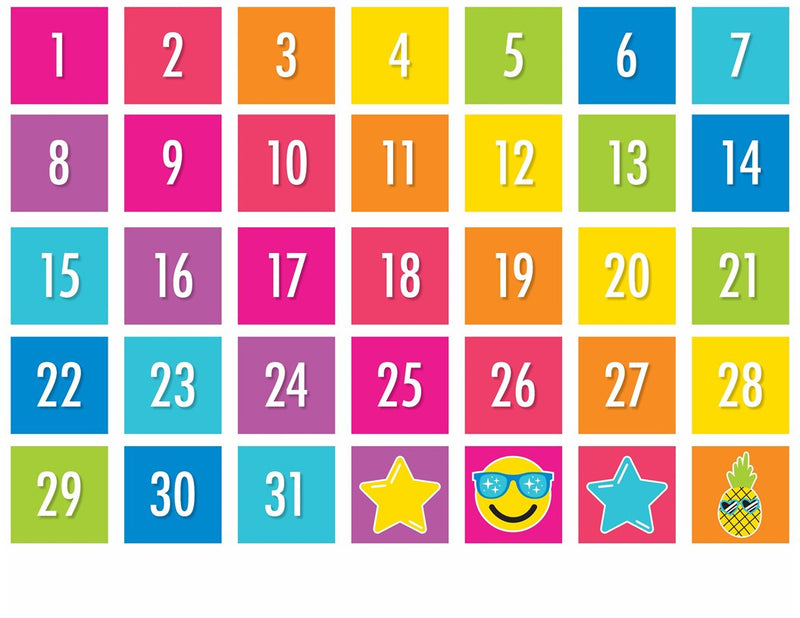 Neon Pop Neon Pocket Chart Calendar {UPRINT} Schoolgirl Style