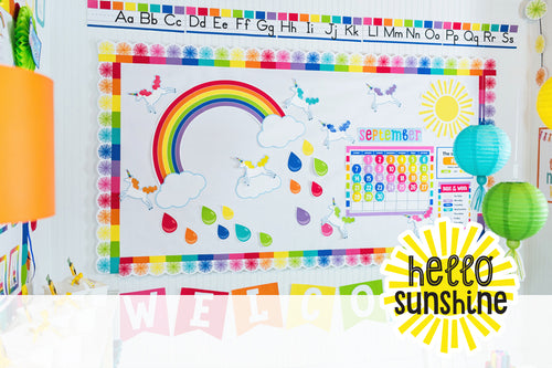 Schoolgirl Style Hello Sunshine Rainbow Planner And Organizer