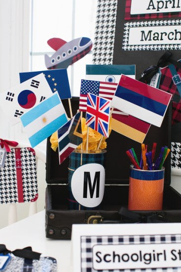 Mini Country Flag Cut Outs {UPRINT} – Schoolgirl Style