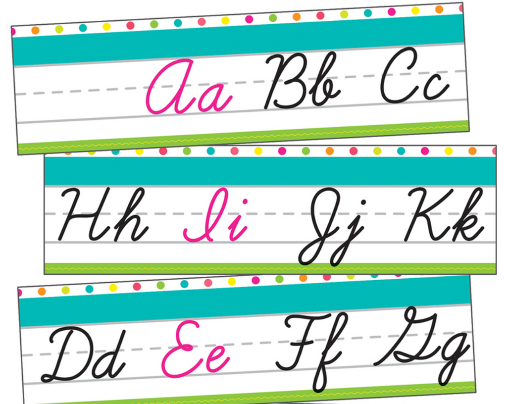 Schoolgirl Style Simply Stylish Tropical Cursive Alphabet Line U Pr