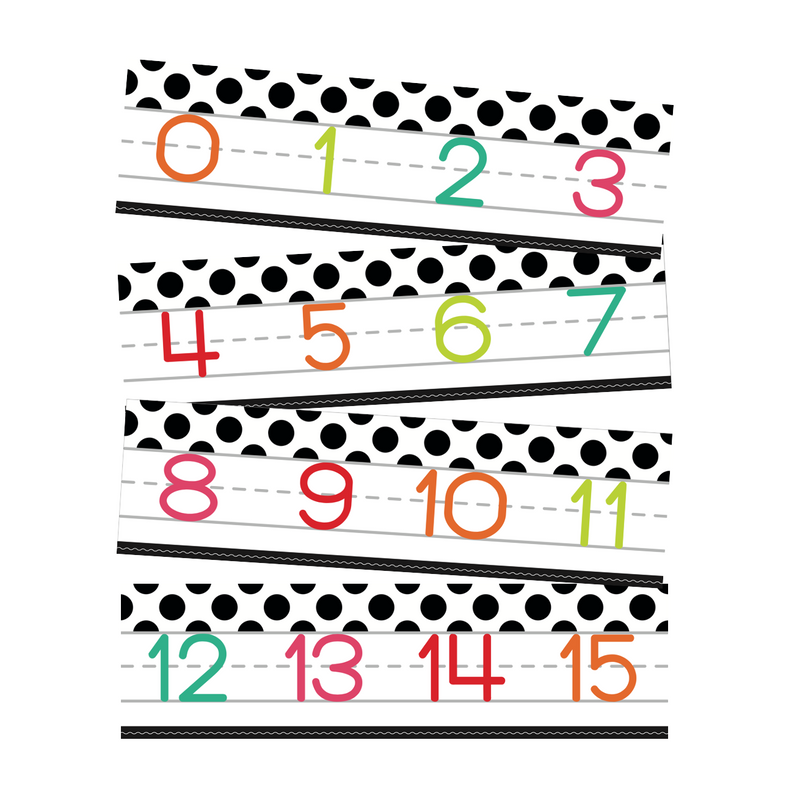 schoolgirl style black white and stylish brights number line white