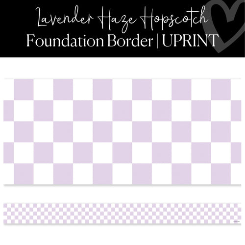 Pink and White Checkered Straight Border, Classroom Border