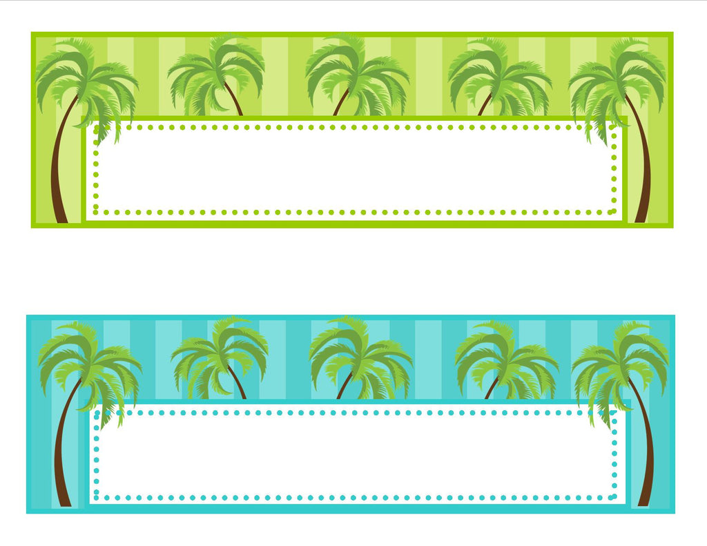 Luau Nameplates {UPRINT} | Schoolgirl Style