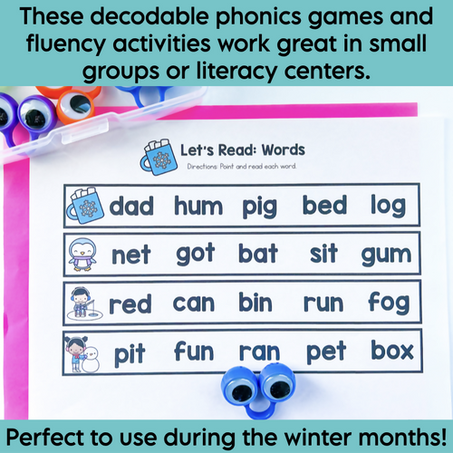 CVC WORDS CARD GAME - Decodable Words Activity - CRASH Phonics Game