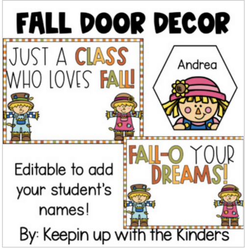 Latte Fall and Winter Printable Door Decor Kit – Schoolgirl Style