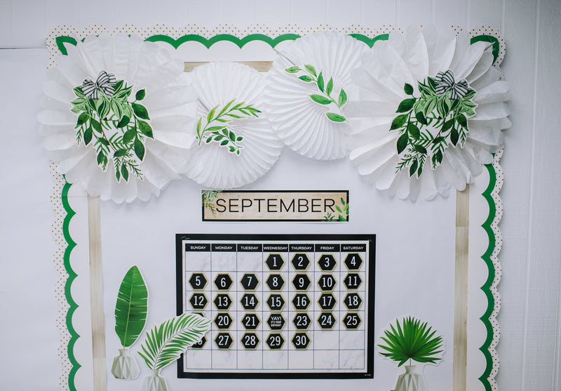 Schoolgirl Style Simply Boho Calendar Bulletin Board Set