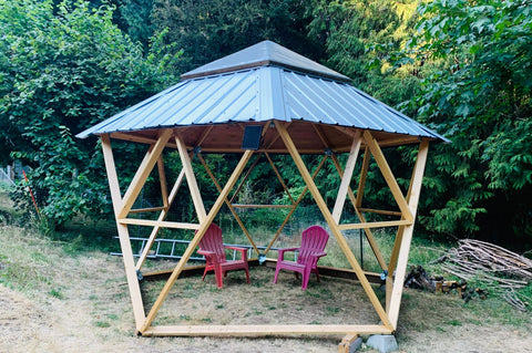 Magidome geodesic dome connectors make a perfect geodesic dome project for the garden and homestead.  Make a gazebo, pergola, tent, trellis, yurt, or chicken coop easily and affordably.  We strive to make the best geodesic dome connector kit on the market. What will you build?