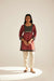 Yoke Kurti Maroon Grey (8569251201323)