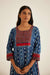 Yoke Kurti Indigo White (8569239830827)