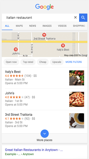 google maps business listing