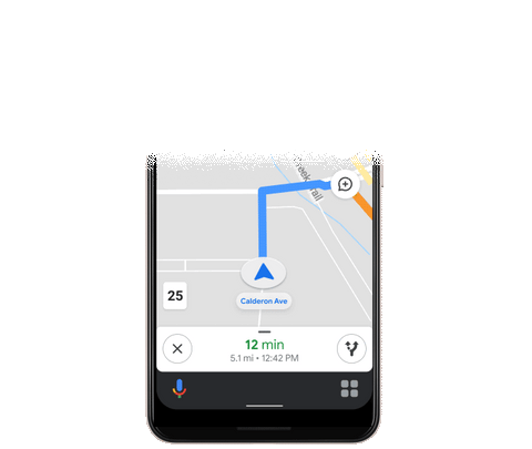 Using Google Assistant while driving car