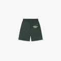 CROYEZ FRATERNITÉ PUFF SHORTS - DARK GREEN/OFF-WHITE